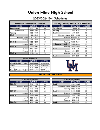 Bell Schedules